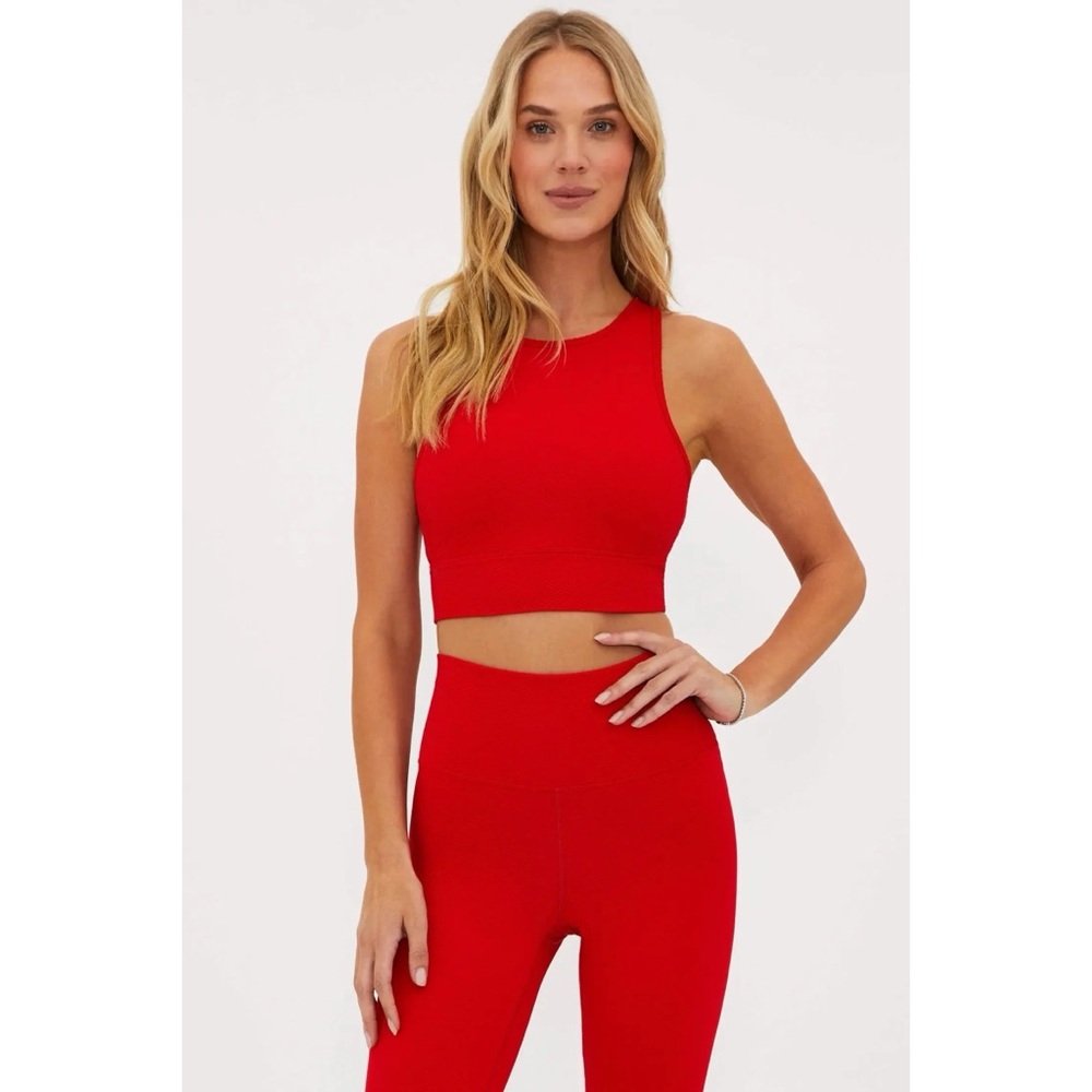 Beach Riot Azalea Top Merry Red Waffle